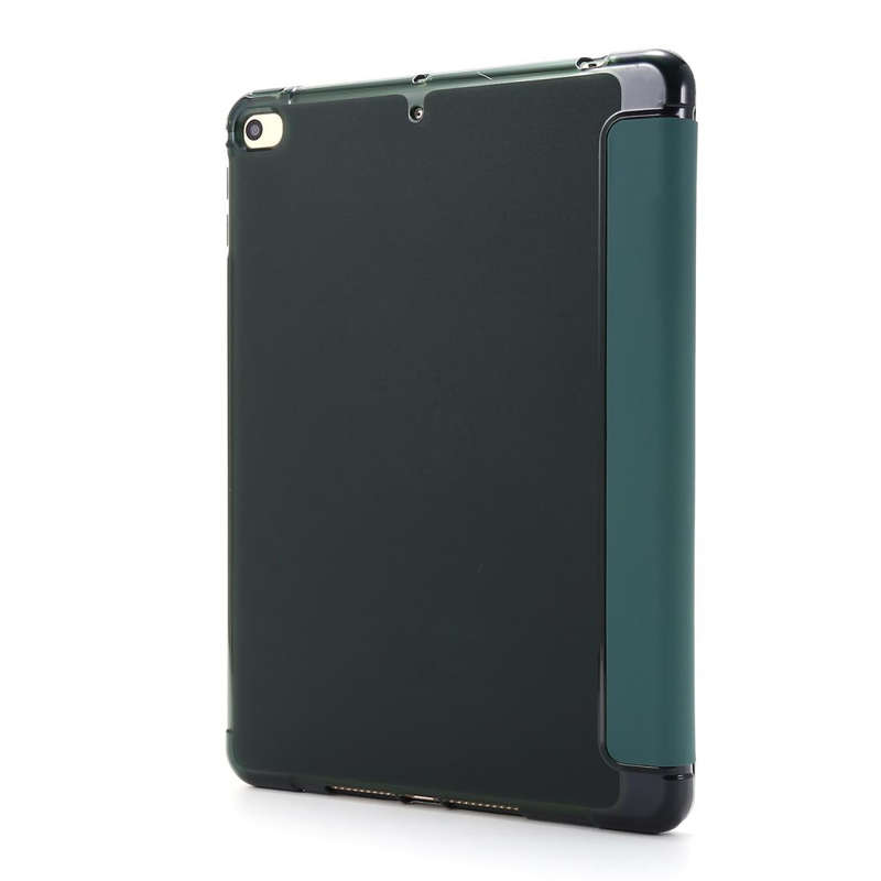 For iPad Mini 4 Airbag Deformation Horizontal Flip Leather Case with Holder(Dark Green)