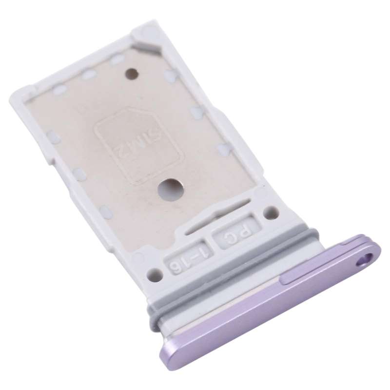 For Samsung Galaxy S21 FE 5G SM-G990B Original SIM Card Tray + SIM Card Tray (Purple)