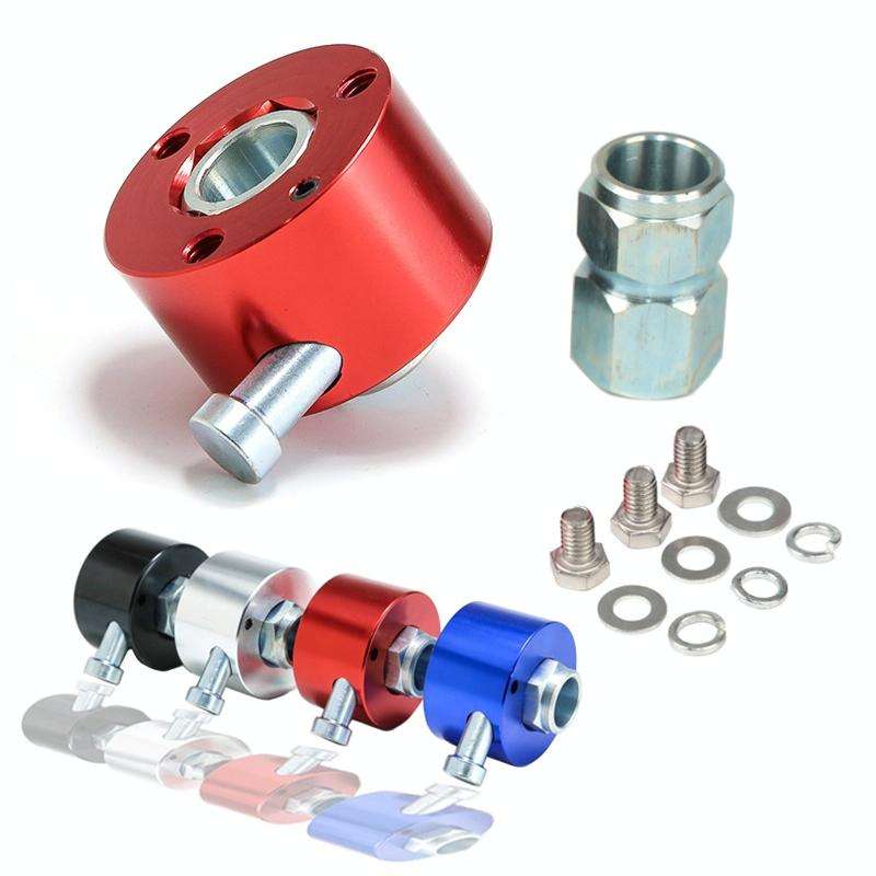 Universal Aluminum Car Steering Wheel Quick Release Disconnect Hub 3/4 inch Shaft Size(Silver)