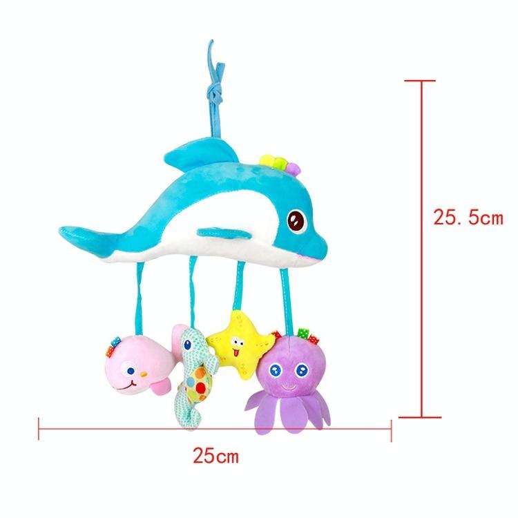 Baby Toys 0-1 Year Old Animal Bed Bells Soothing Plush Toys Baby Rattles Baby Carriage Hanging(B ...