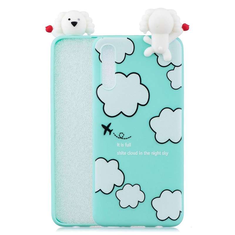 For Galaxy A50 Shockproof Cartoon TPU Protective Case(Clouds)