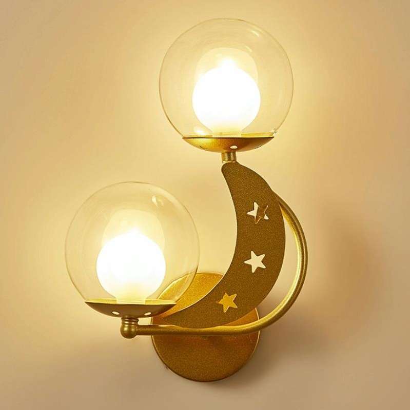 Bedroom Bedside Wall Lamp Indoor Background Wall Lamp 5W Warm Light(6080 Golden Left)