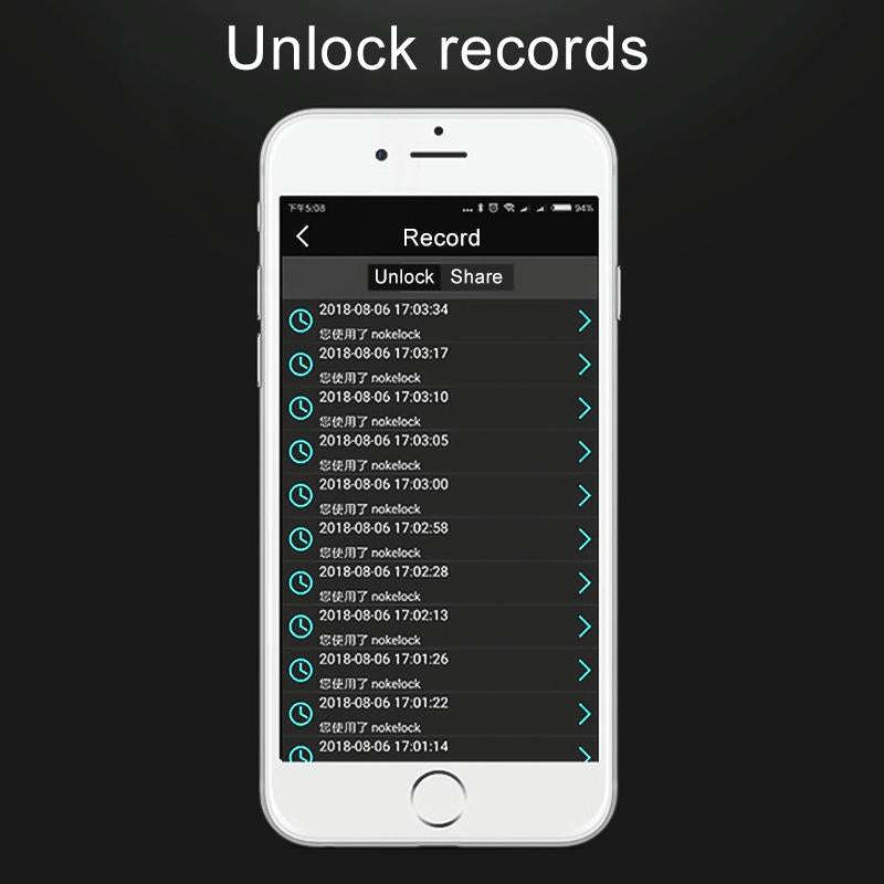 Waterproof Intelligent Bluetooth Fingerprint Padlock Remote Unlocking for iOS / Android(Blue)
