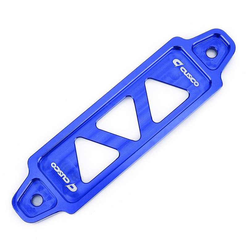 Universal Car Short Stainless Steel Battery Tie Down Clamp Bracket, Size: 17.2 x 4.4 x 1cm(Blue)