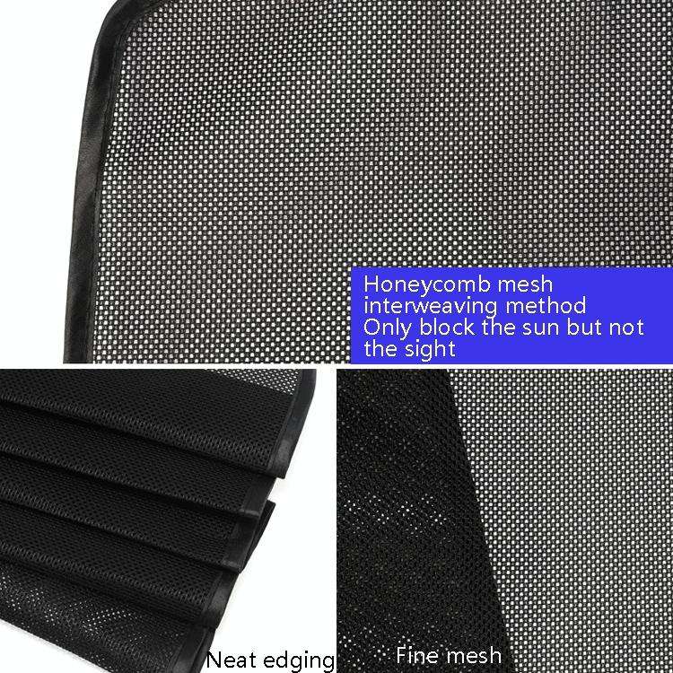 4 PCS Net Yarn Magnetic Suction Type Car Sunshade Curtain, Size: Back Row Square