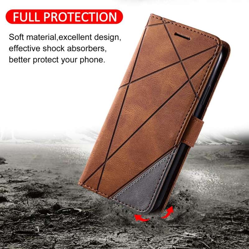 For Samsung Galaxy J6 Skin Feel Splicing Horizontal Flip Leather Case with Holder & Card Slots & ...