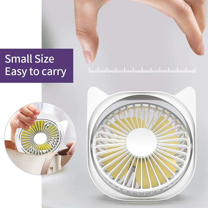 M105 Desktop Mini Cute Portable USB Fan(Sky White)