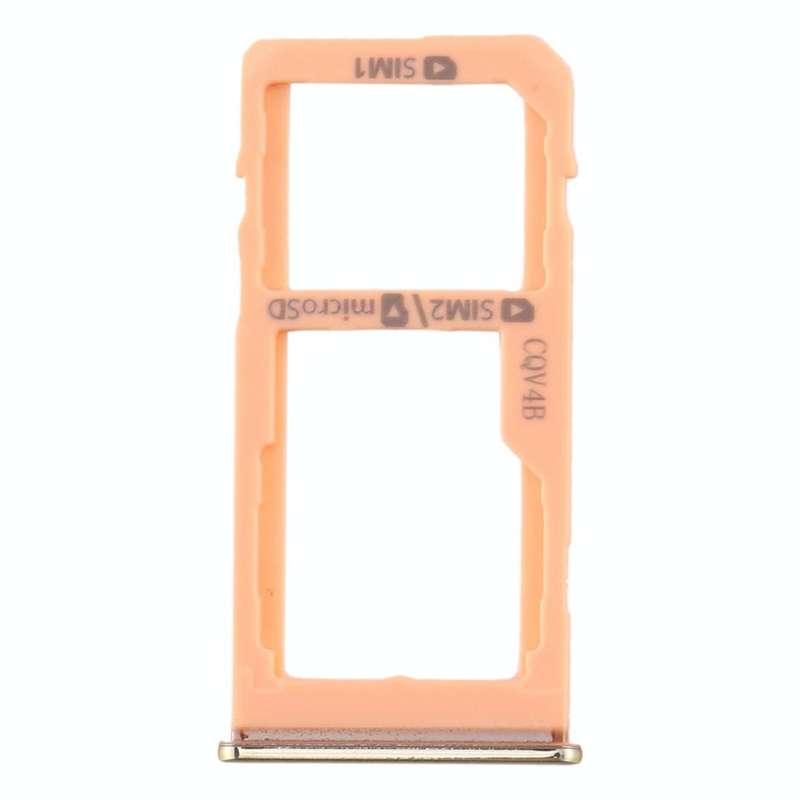 For Samsung Galaxy A60 SIM Card Tray + SIM Card Tray / Micro SD Card Tray (Gold)