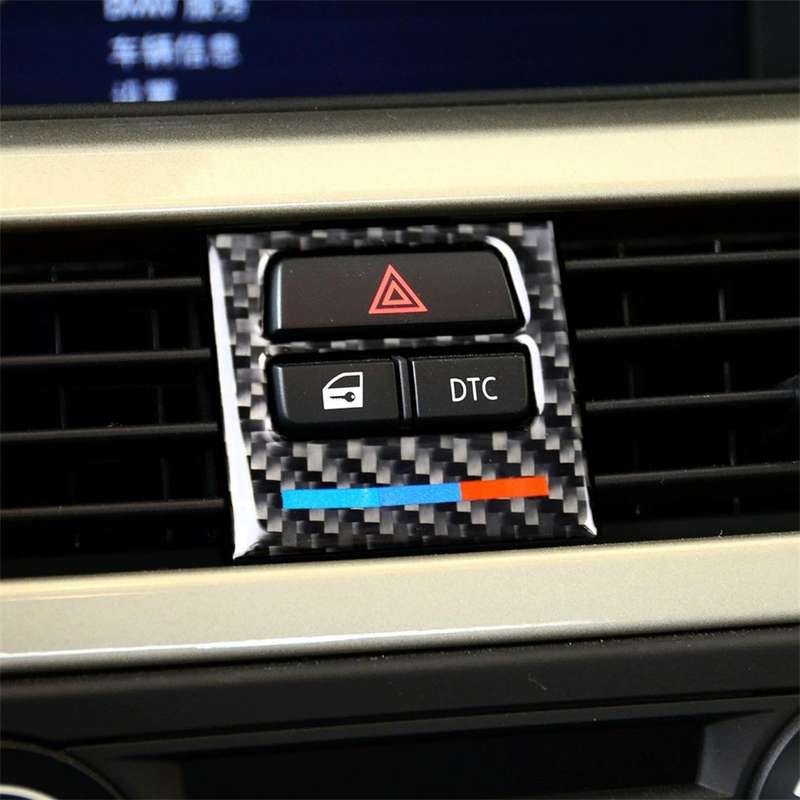 5 PCS Low Matching Three Color Carbon Fiber Car Air Outlet Decorative Sticker for BMW E90 / E92 /...