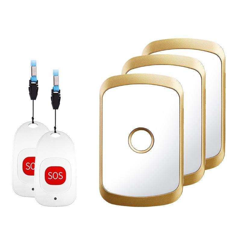 CACAZI C20 Two To Three Wireless Pager For The Elderly Home Care Waterproof Emergency Pager, EU P...