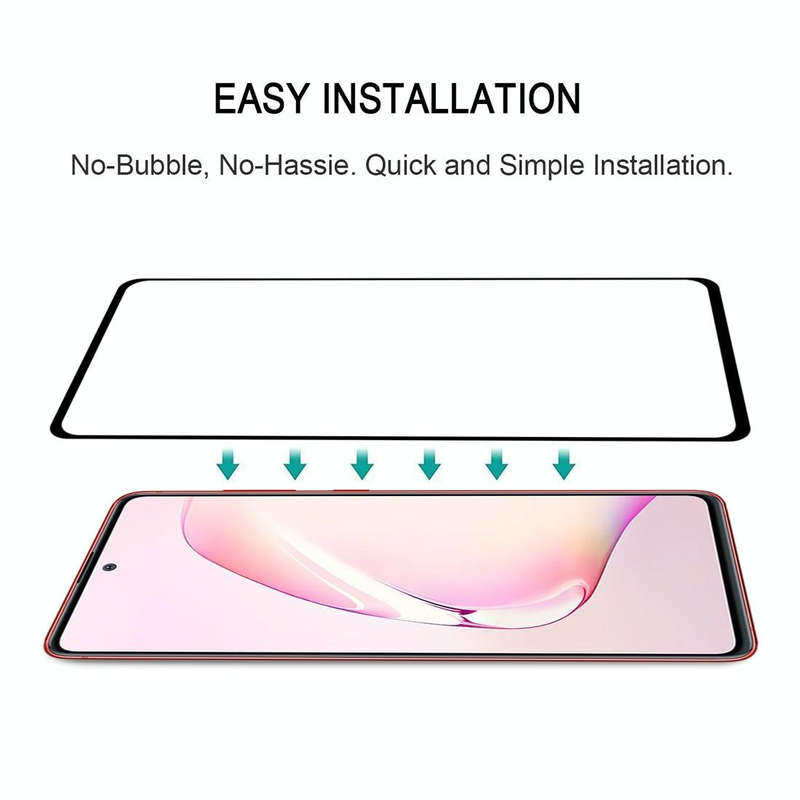 For Galaxy Note 10 Lite Full Glue Full Cover Screen Protector Tempered Glass Film