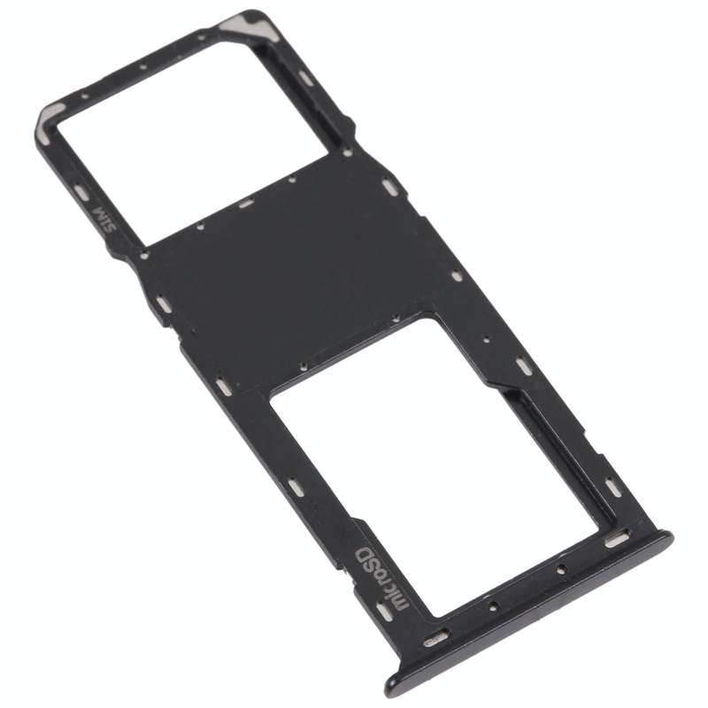For Samsung Galaxy A03s SM-A037U Original SIM Card Tray + Micro SD card tray (Black)