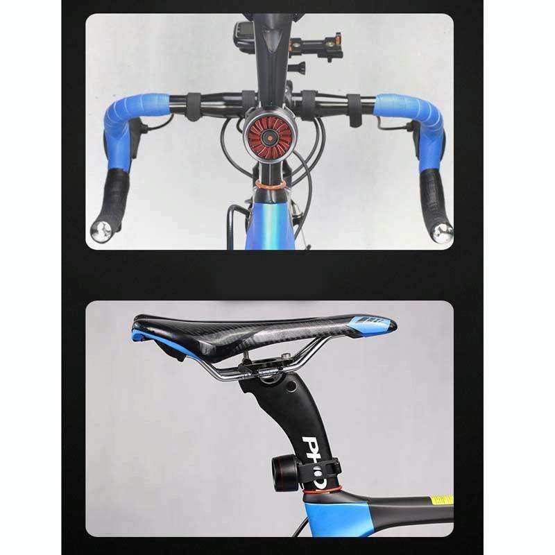 Bicycle Smart Sensor Brake Light USB Tail Light Warning Light(Black)