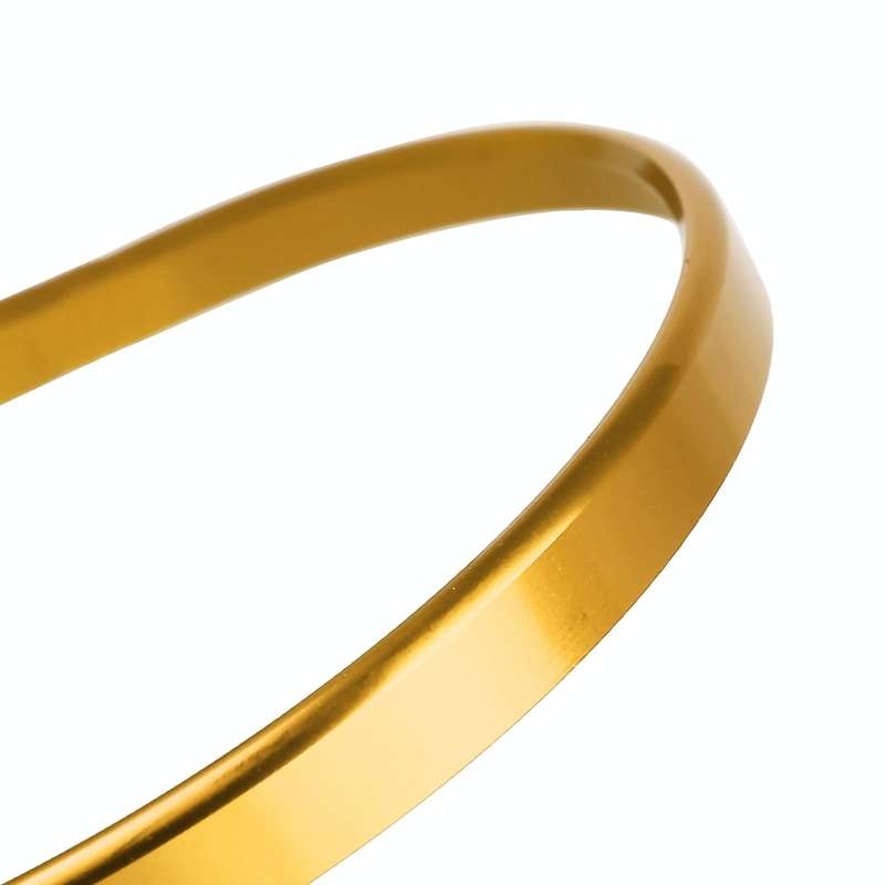 Car Headlight Switch Decorative Ring for Volkswagen Golf (Gold)