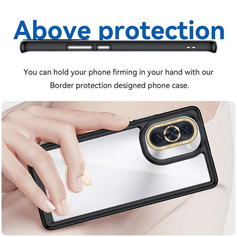 For Huawei nova 10 Colorful Series Acrylic + TPU Phone Case(Black)