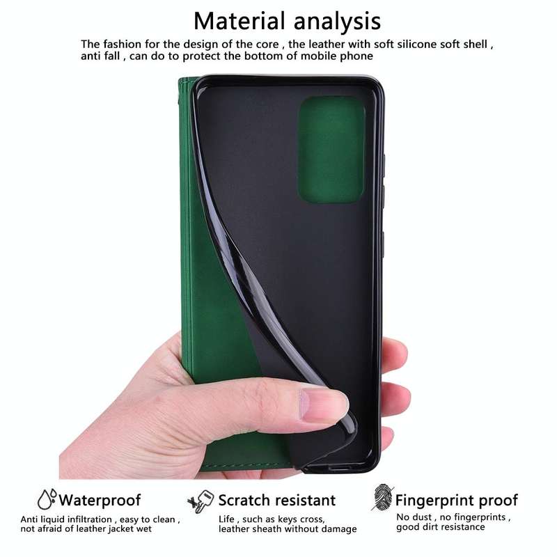 For Honor X8 / X30i Frosted Business Magnetic Flip Leather Phone Case(Green)