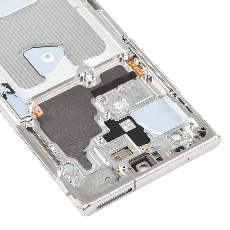 For Samsung Galaxy Note20 Ultra SM-N985F Middle Frame Bezel Plate With Parts (Silver)