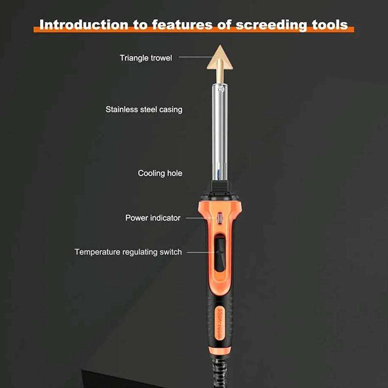 100W Electric Soldering Iron Plastic Welding Machine Car Bumper Repair Plier, EU Plug (Yellow)