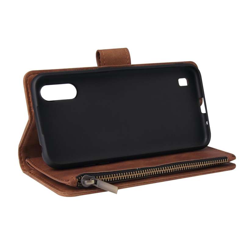 For Galaxy A01 Multifunctional Horizontal Flip Leather Case, with Card Slot & Holder & Zipper Wal...