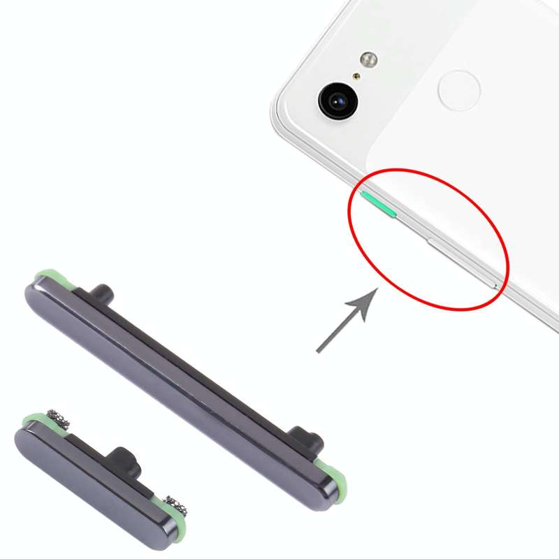 For Google Pixel 3 Original Power Button + Volume Button Control Button (Black)