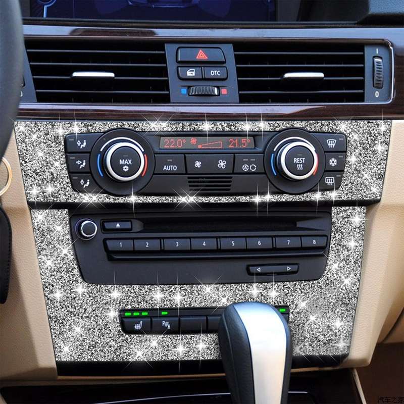 For BMW 3 Series E90 / E92 2005-2012 Car Aircondition CD Control Panel Premium Diamond Decorative...