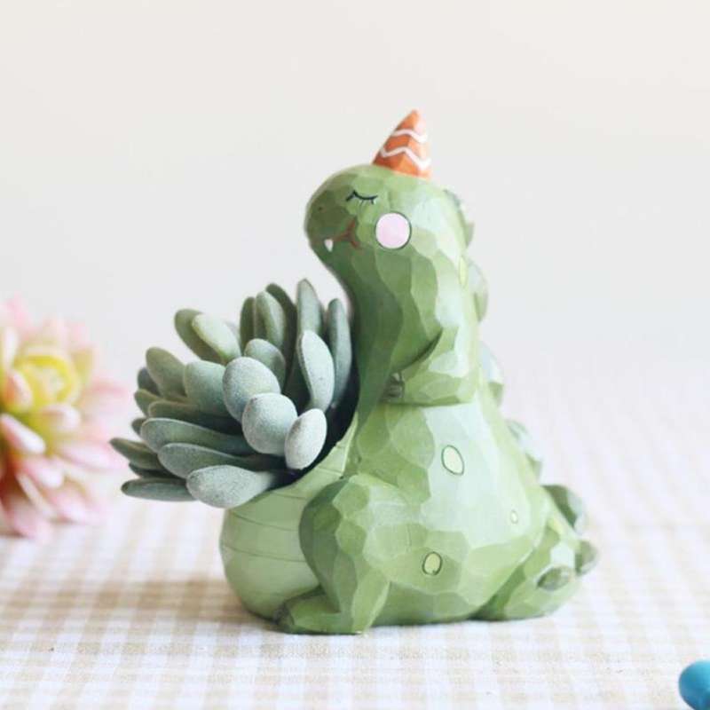 Lovely Home Garden Office Resin Cartoon Animal Shaped Plant Flower Pot Decoration Animal Flower P...