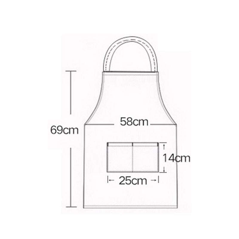 2 PCS 0058 Cafe Nail Shop Waterproof Apron Polyester Material Home Work Apron(Black)