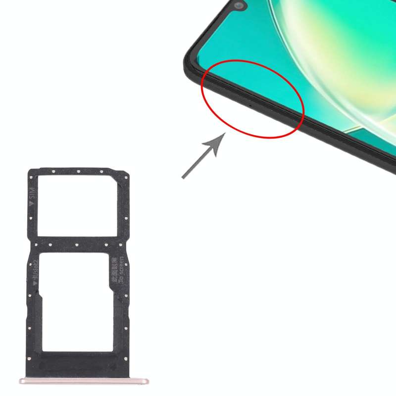 SIM Card Tray + SIM Card Tray / Micro SD Card Tray for Huawei Nova Y60 (Gold)