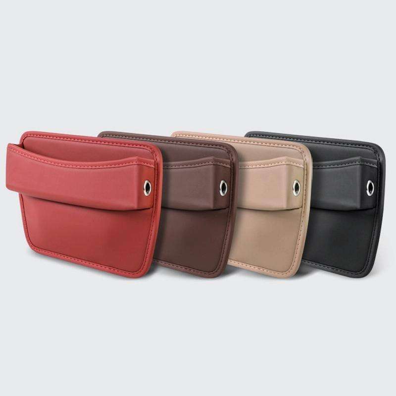 Car Gap Storage Box Seat Decoration Seat Filler Organizer(Wine Red)