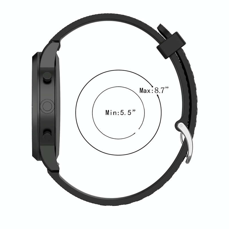 22mm Texture Silicone Wrist Strap Watch Band for Fossil Hybrid Smartwatch HR, Male Gen 4 Exploris...