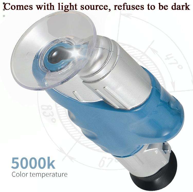 C2122 20X-60X Children Handheld Microscope Scientific Experiment Toy Outdoor Adventure STEAM Teac...