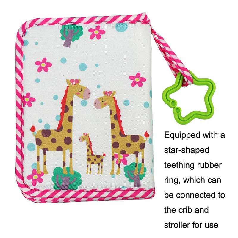 Baby Growth Memorial Cloth Photo Album With Mirror(Red)