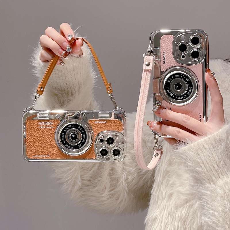 For iPhone 14 Pro Max Camera Style Phone Case(White)