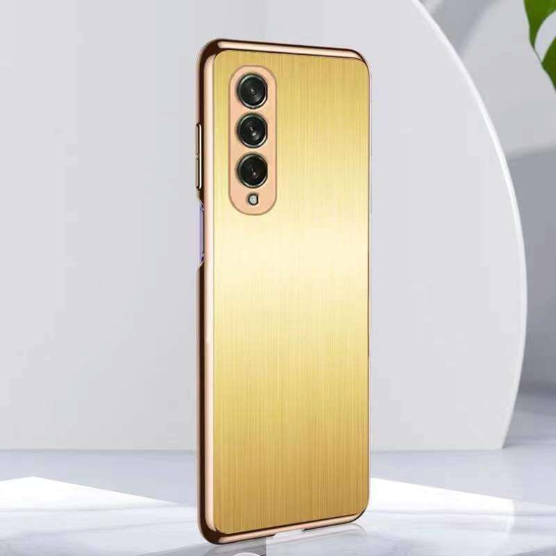 For Samsung Galaxy Z Fold3 5G Electroplated Stainless Steel Phone Case(Silver)