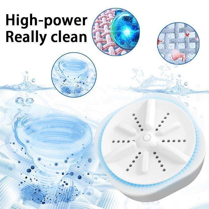 Portable Mini Turbo Switch Three-Speed Timing Washing Machine, Size: Vibration(White)