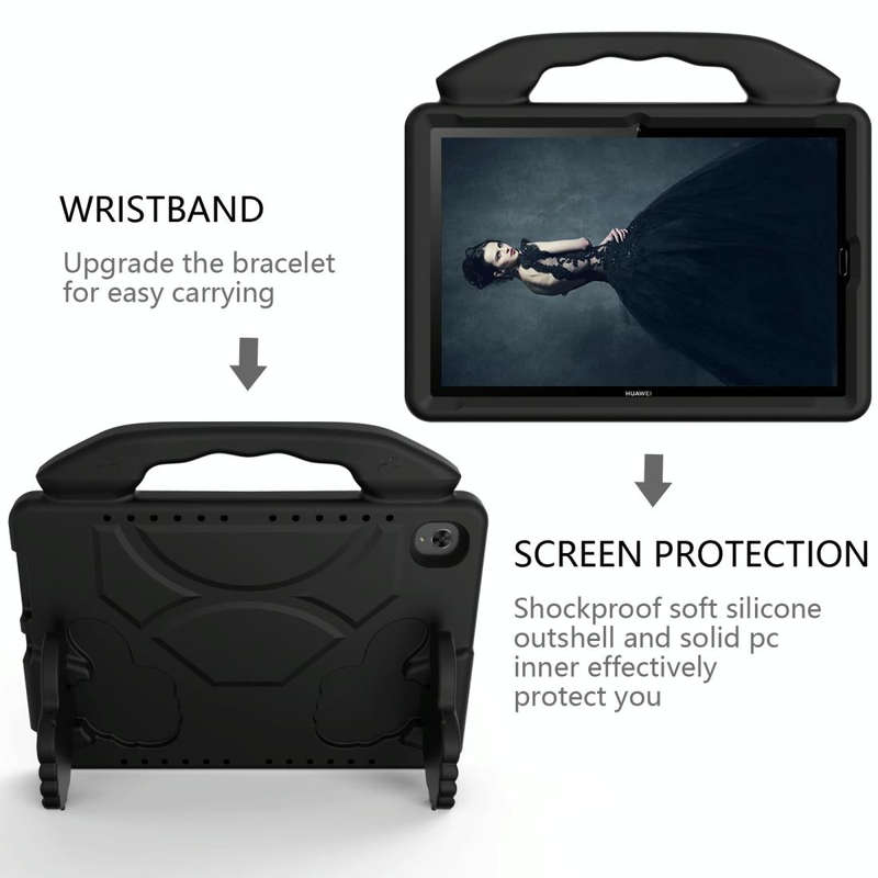 For Huawei MediaPad M5 10.8 inch EVA Children Falling Proof Flat Protective Shell With Thumb Brac...