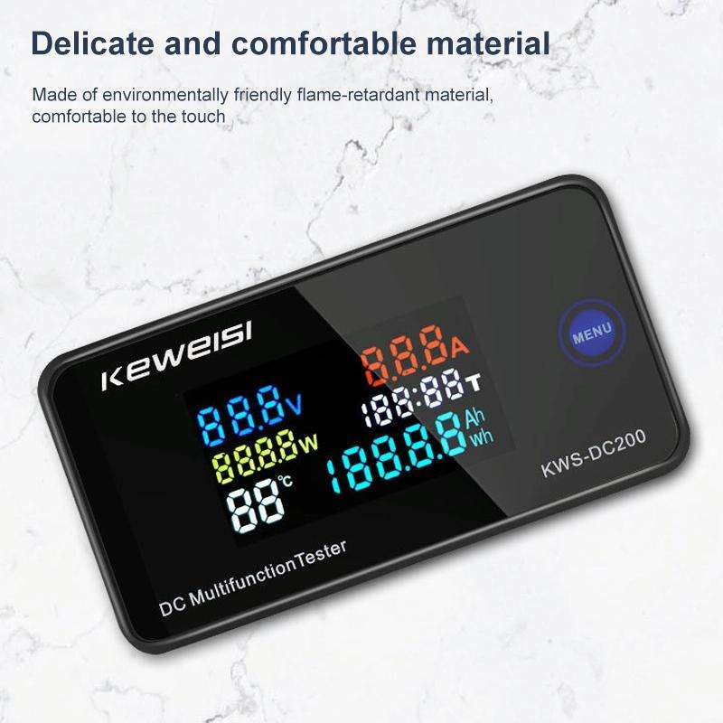 KWS-DC200-100A 8-120V DC Digital Display Voltage Current Watch with Shunt(Black)
