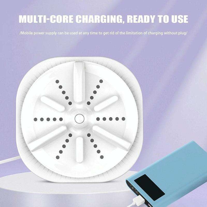 Portable Mini Turbo Switch Three-Speed Timing Washing Machine, Size: Vibration(Pink)