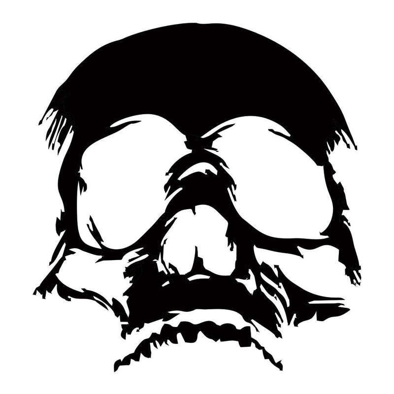 D-774 Evil Skull Pattern Car Modified Decorative Sticker(Black)