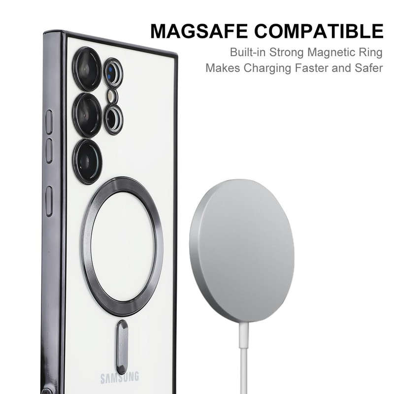 For Samsung Galaxy S22 Ultra 5G ENKAY Electroplated MagSafe Shockproof TPU Phone Case with Lens F...