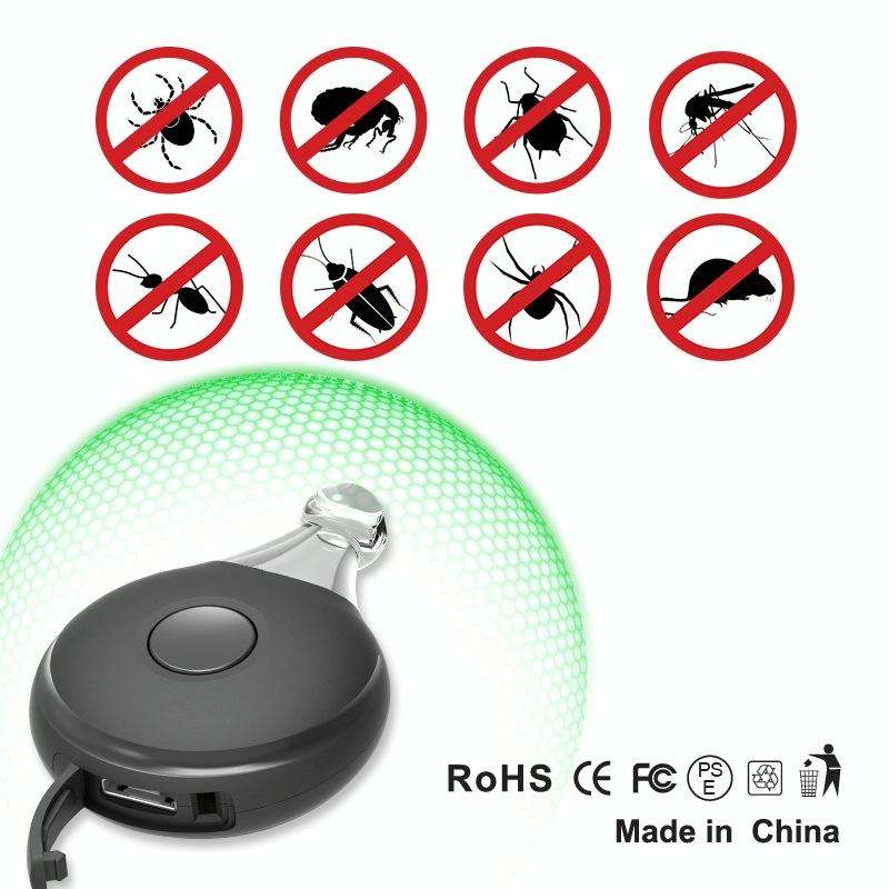 Outdoor Portable Ultrasonic Insect Repellent Pet Multifunctional Repellent(White)