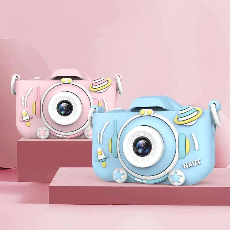 Q10 HD 1080P Dual-Camera Astronaut Kids Camera Photo and Video Digital Camera(Pink)