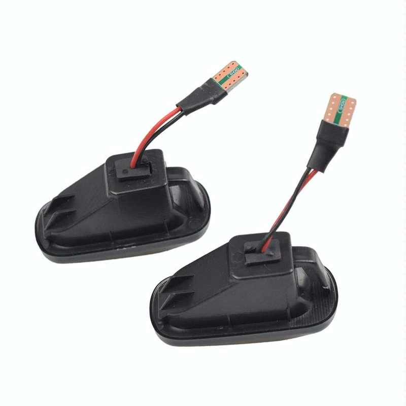 2pcs For Honda Civic 2001-2015 Car Dynamic LED Fender Side Light 34301-S5H-T02(Transparent Black)