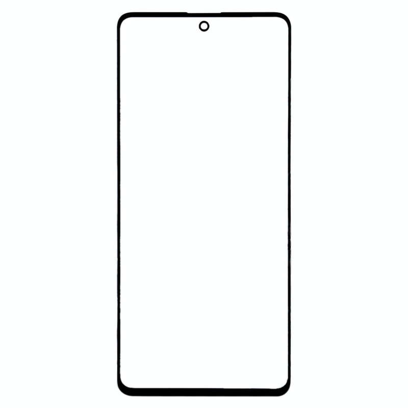 For Samsung Galaxy A71 Front Screen Outer Glass Lens (Black)