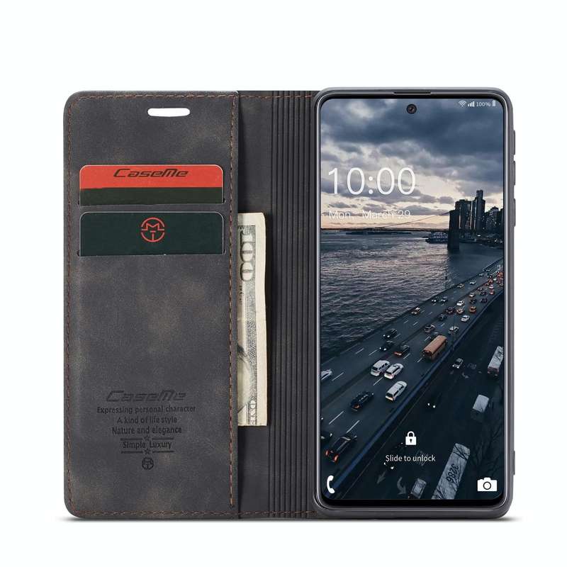 For Samsung Galaxy A33 5G CaseMe 013 Multifunctional Horizontal Flip Leather Phone Case(Black)