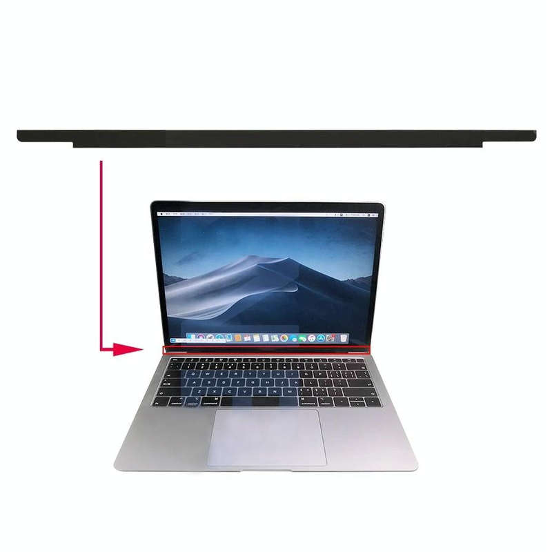 Glass Material LCD Screen Display Front Bezel Logo Cover for Macbook Pro 16 inch A2141 2019(Grey)