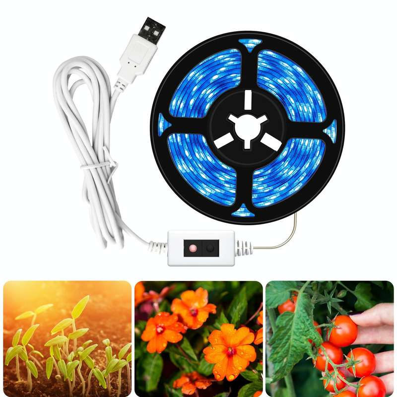 3m Non-waterproof Plant Growth Lamp LED Light Strip Hand Sweep Dimming Full Spectral Plant Fill L...