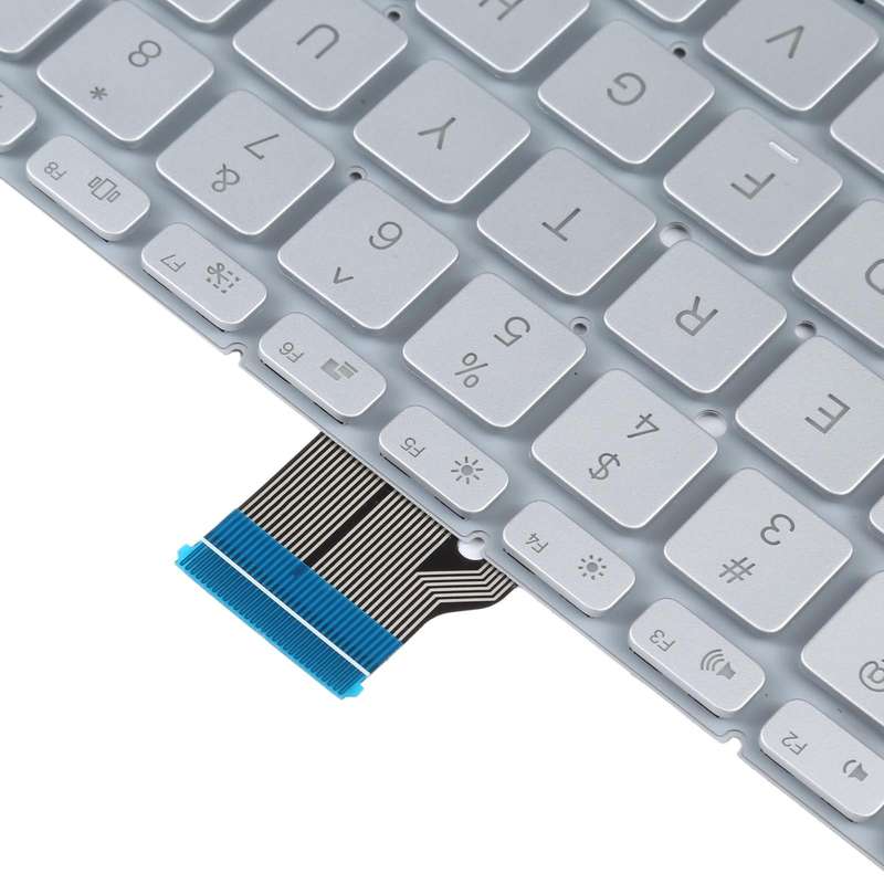 For Xiaomi Mi Notebook Air 12.5 US Version Keyboard with Backlight (Silver)