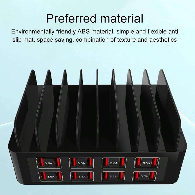 YFY-A55 150W 16 x USB Ports Smart Charging Station with Phone & Tablet Stand, EU Plug