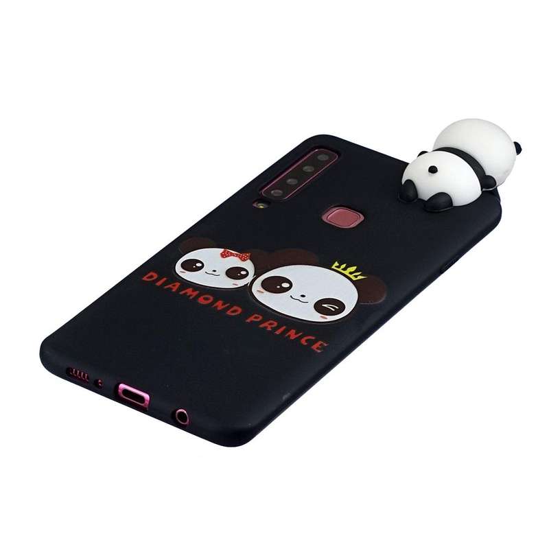 For Galaxy A9 (2018) Shockproof Cartoon TPU Protective Case(Two Pandas)